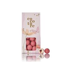 Cocoture Lyserøde Chokoladekugler M/Flydende Hindbær i dragébox 90g